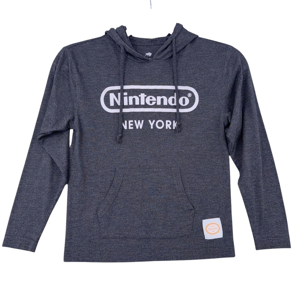 SPORTIQE Nintendo‎ New York Gray Hoodie Youth Size S 6-8 Long Sleeve